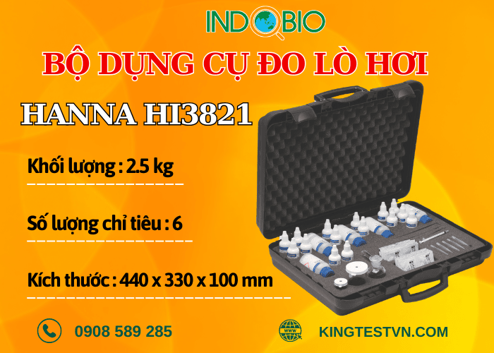 Bộ dụng cụ đo lò hơi và tháp làm mát Hanna HI3821